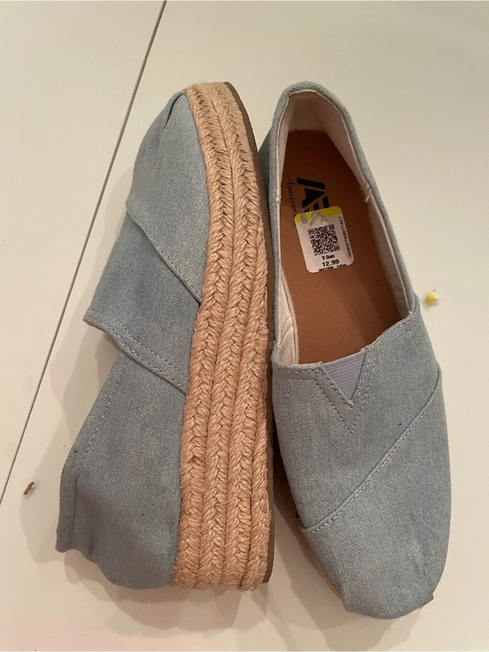 American Eagle Outfitters Light Blue Canvas Espadrilles